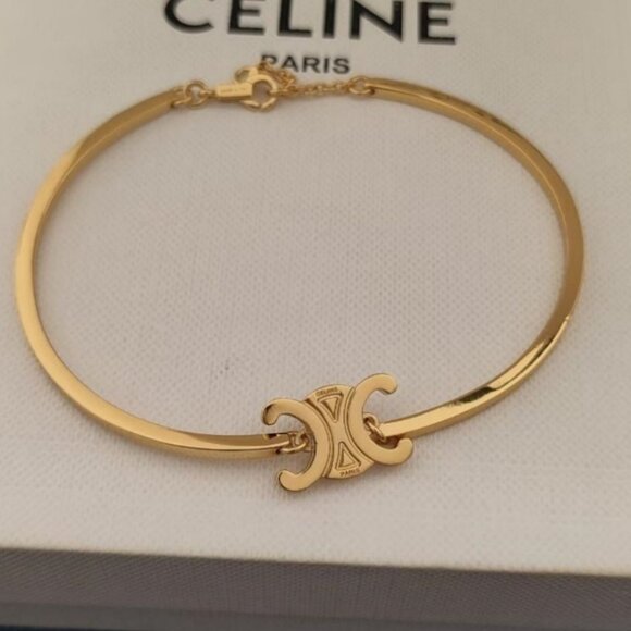 Celine Gold-Tone Modern Wrist Jewelry - Picture 4 of 6